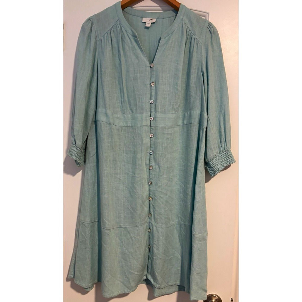 J. Jill Women's Dress Buttons PS cottagecore earthy gardenparty
